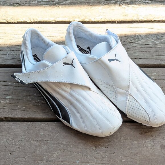 White PUMA Jiyu Slip on Velcro Sneakers shoes Mens US12 EU46 30CM - Picture 5 of 16